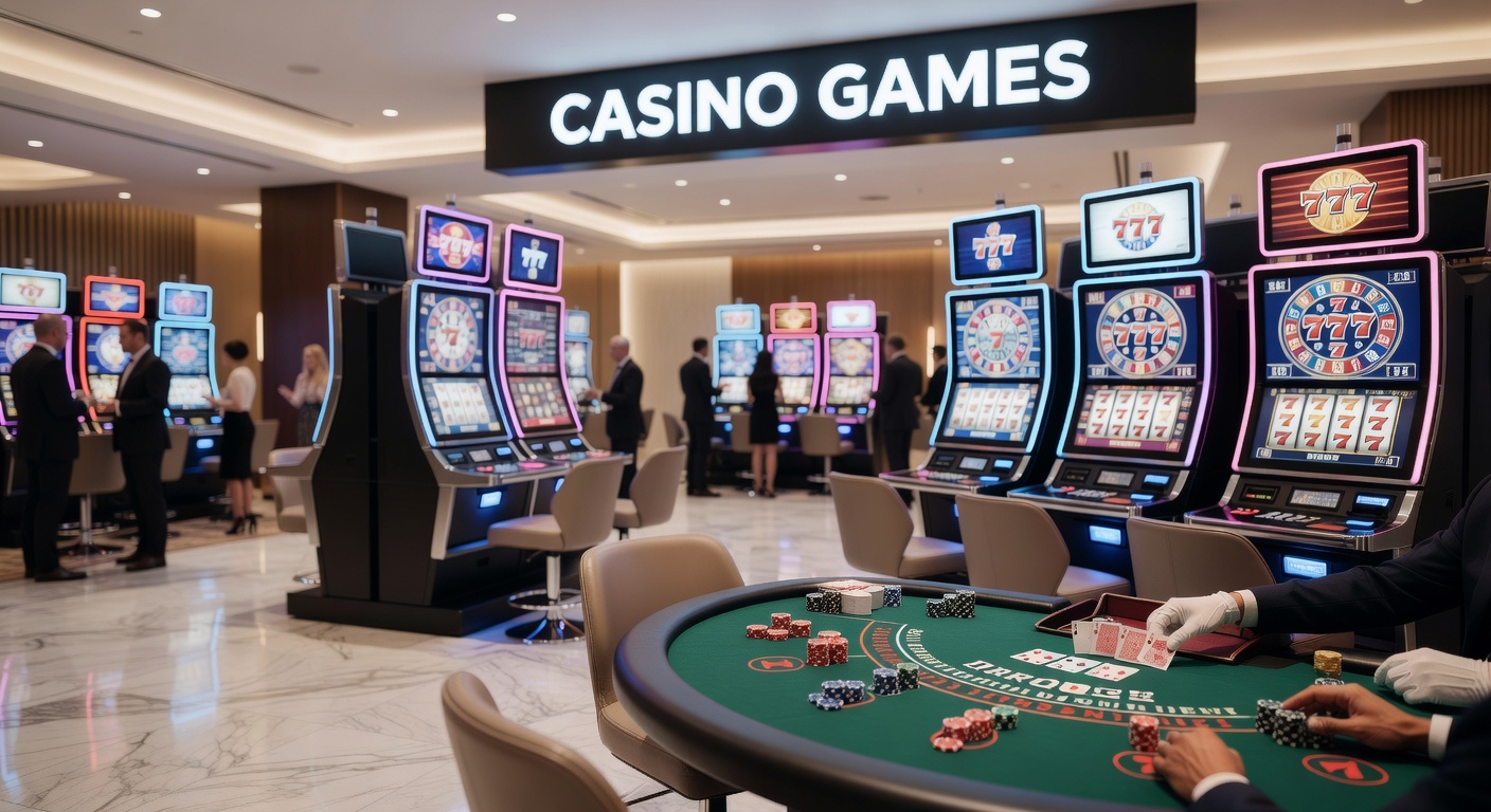 Close-up of a slot machine jackpot screen exploding with coins and lights, surrounded by excited players
