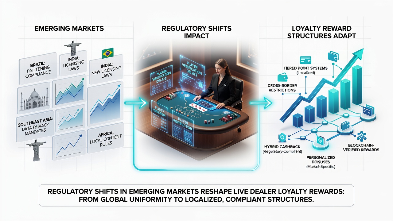 Mobile live dealer interface showing updated loyalty reward tiers