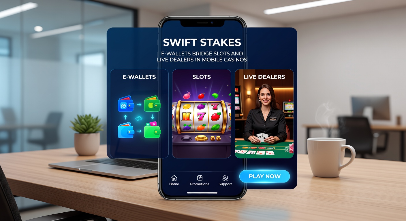 Illustration of secure e-wallet transaction flowing from slots to live dealer interface on a smartphone