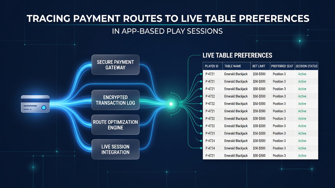 Graph displaying correlations between payment types and live table game selections